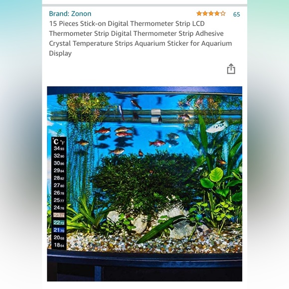 Zonon 15 Pieces stick-on Digital LCD Thermometer Adhesive Strip for Fish Tank - Picture 5 of 9